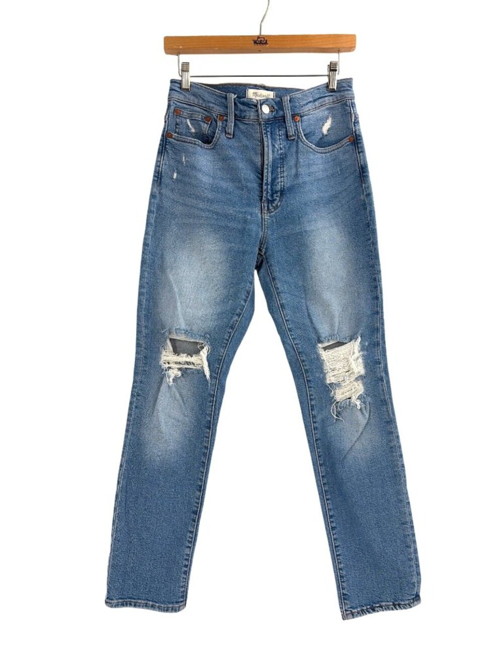 Madewell The Perfect Vintage Jeans Womens Size 26 Distressed High Rise Denim